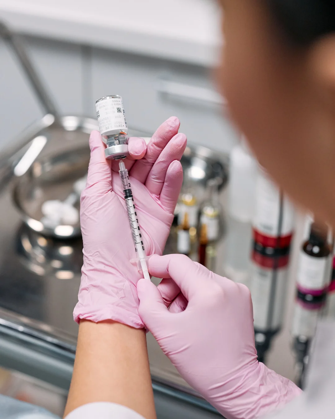 Preparing dermal filler injection at Healthy Minds Luxury Med Spa